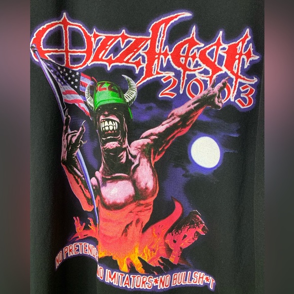Vintage Ozzfest 2003 Tour T Shirt KORN Marilyn Manson Disturbed Chevelle Ozzy - Picture 2 of 6
